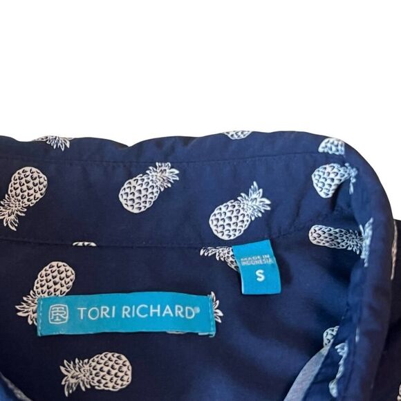 Tori Richard Men's Pineapple Hawaiian Shirt Short Sleeve Button Front Shirt Sz S - Picture 2 of 8